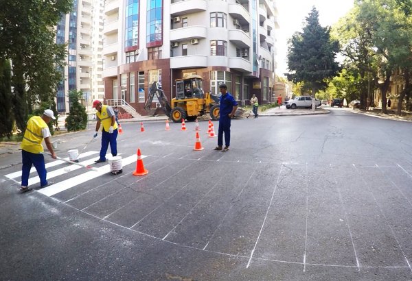 В Баку усиливают безопасность пешеходов (ФОТО)