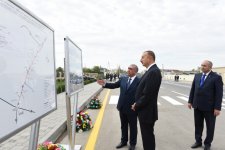 Azerbaijani president attends opening of Aghsu-Kurdamir highway