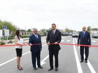 Президент Ильхам Алиев принял участие в открытии автодороги Агсу-Кюрдамир