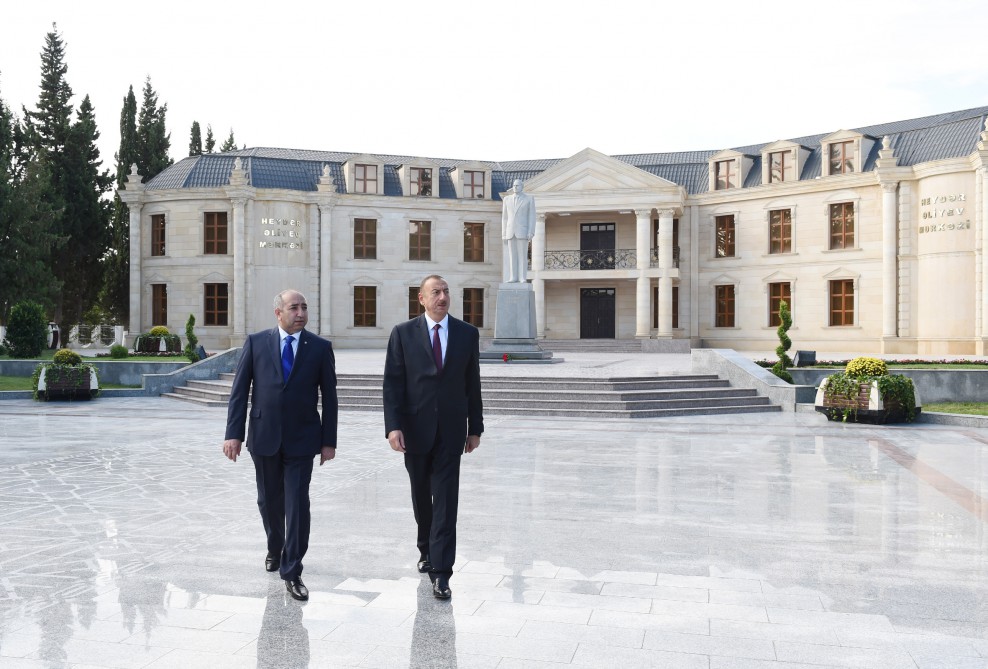 Президент Ильхам Алиев прибыл в Кюрдамирский район