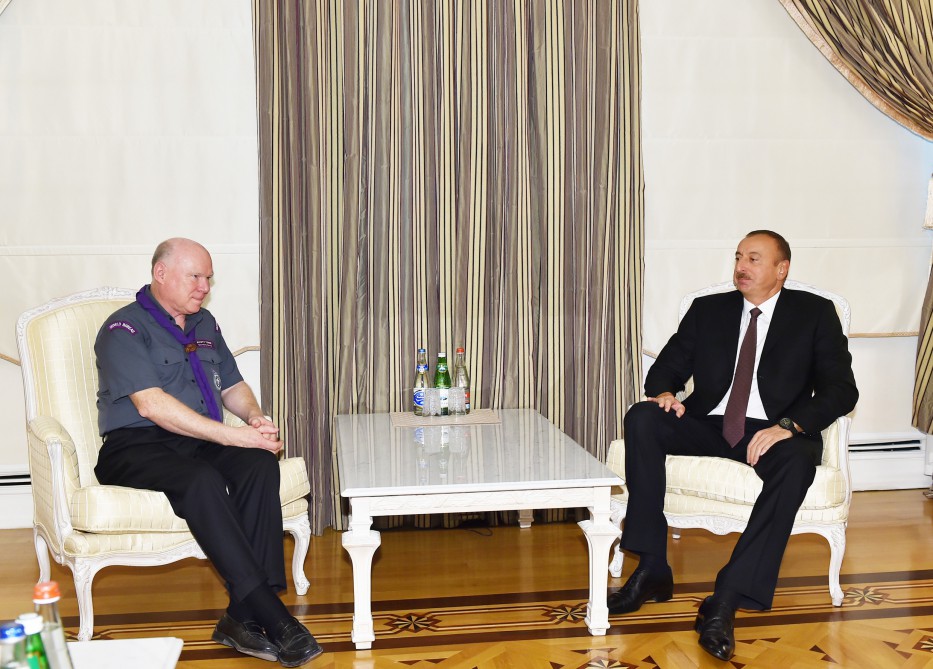 Azerbaijani president receives Chairman and Secretary General of World Scout Committee