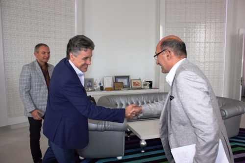 Абульфас Гараев встретился с известным российским телеведущим Алексеем Пимановым (ФОТО)