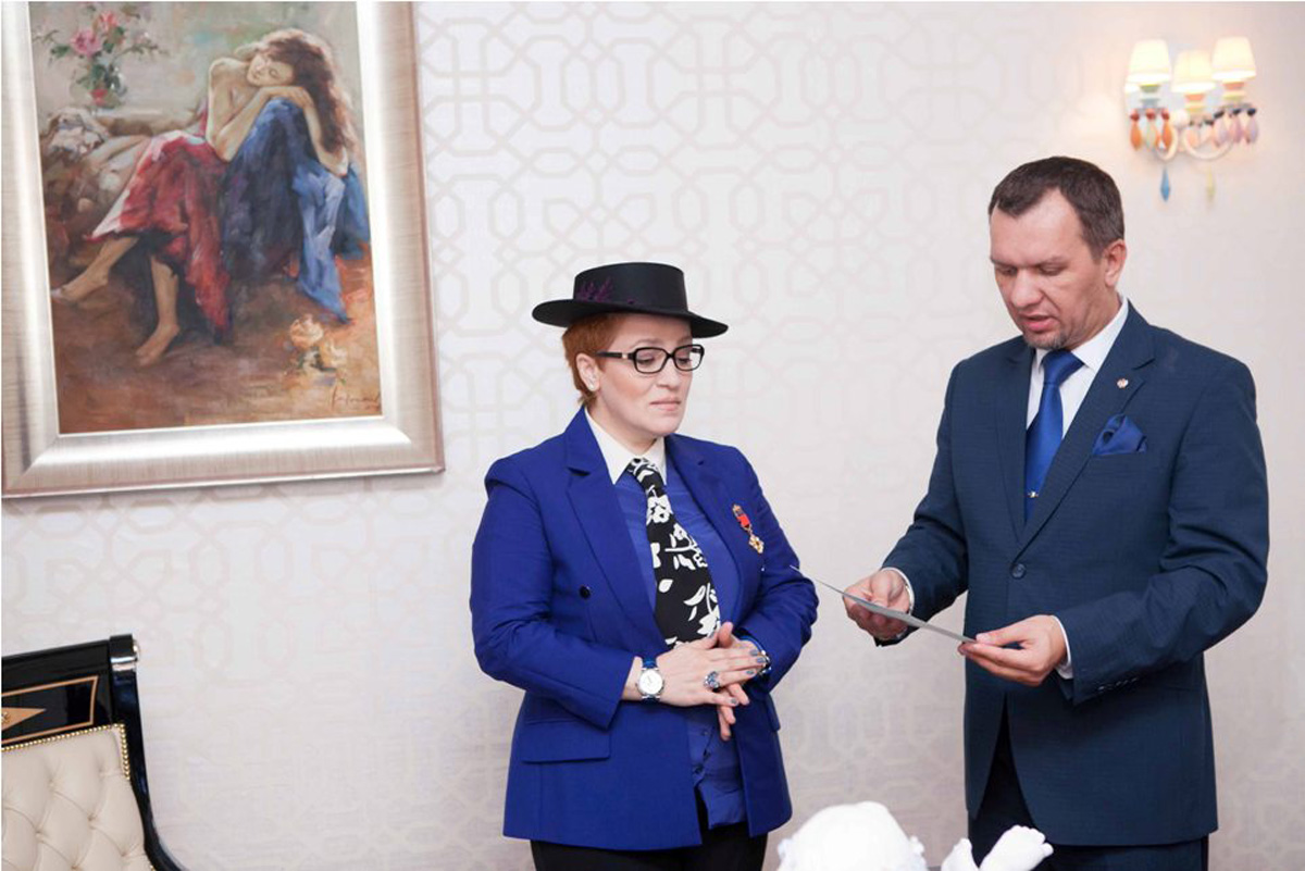 Nuridə Qurbanova Rusiya Akademiyasının medalı ilə mükafatlandırılıb (FOTO)