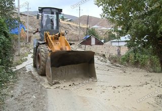Goranboya yağan güclü yağış ciddi fəsadlara səbəb oldu (FOTO)