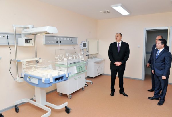 President Aliyev attends opening of new building of Ujar district Central Hospital