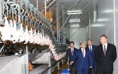 President Ilham Aliyev reviews Poultry Farming Complex of "Ujar Agro" Ltd