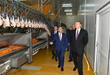 President Ilham Aliyev reviews Poultry Farming Complex of "Ujar Agro" Ltd