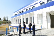 Azerbaijani president attends opening of Goychay hydroelectric power station