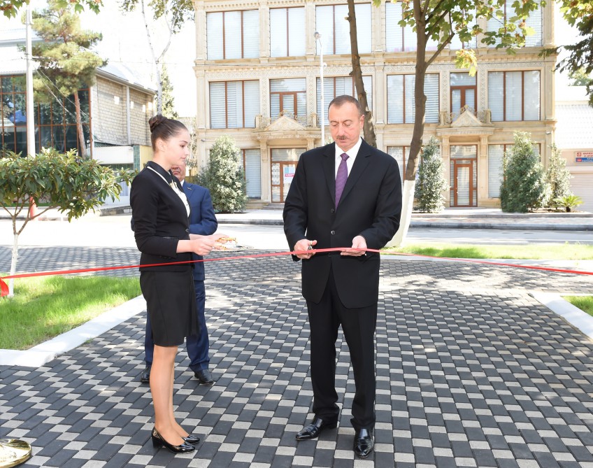 Президент Ильхам Алиев принял участие в открытии Шахматной школы в Гейчае