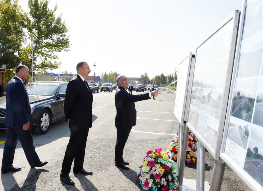 President Ilham Aliyev attends opening of Goychay-Ujar highway