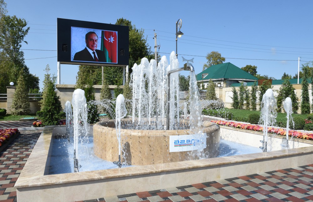 Göyçay şəhərinə təmiz içməli suyun verilməsinə başlanılıb (FOTO)
