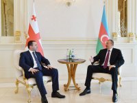 Президент Ильхам Алиев принял премьера Грузии - Gallery Thumbnail