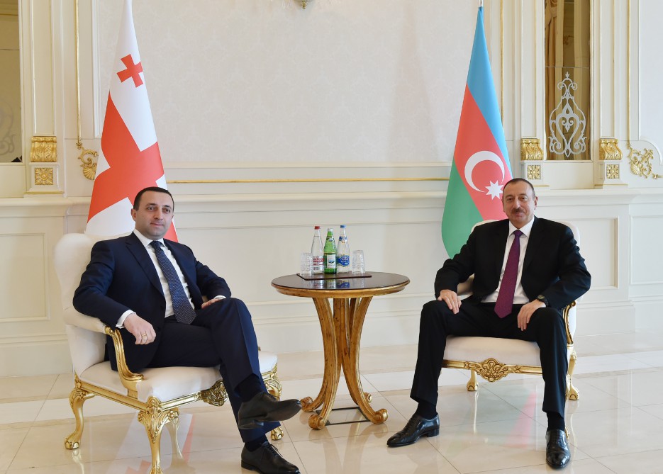 Президент Ильхам Алиев принял премьера Грузии - Gallery Image
