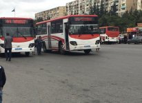 Противозаконные действия водителей  автобусов в Баку (ФОТО)
