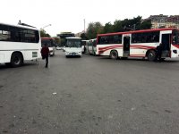 Bakıda sərnişin avtobuslarının özbaşınalıqları FOTOOBYEKTİVDƏ