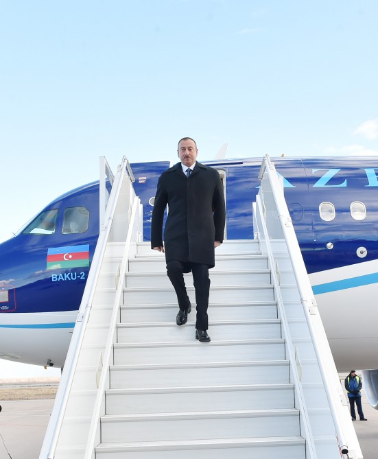 Президент Азербайджана прибыл с рабочим визитом в Казахстан (ФОТО) - Gallery Image