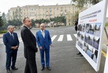 President Aliyev attends opening of new roads, parks, reconstructed streets in Baku