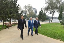 President Aliyev attends opening of new roads, parks, reconstructed streets in Baku