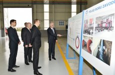 Президент Ильхам Алиев принял участие в открытии завода технического оборудования в Сумгайыте - Gallery Thumbnail