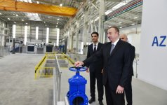 Prezident İlham Əliyev Sumqayıtda texniki avadanlıqlar zavodunun açılışında iştirak edib (FOTO) (ƏLAVƏ OLUNUB)