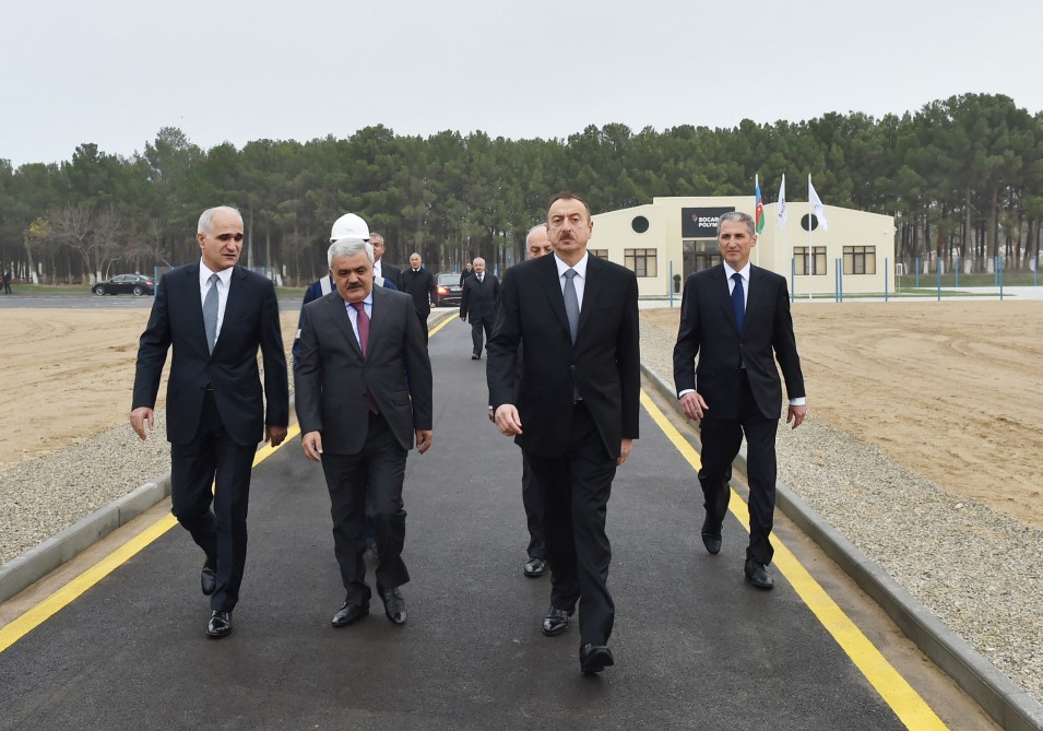 President Aliyev participates in groundbreaking ceremony of High Density Polyethylene Plant in Sumgayit