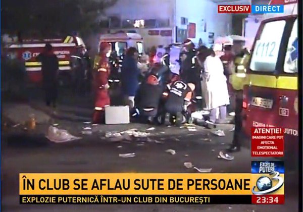 Причиной пожара в клубе в Бухаресте мог стать фейерверк во время шоу