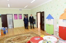 Ilham Aliyev attends opening of kindergarten in Zagatala