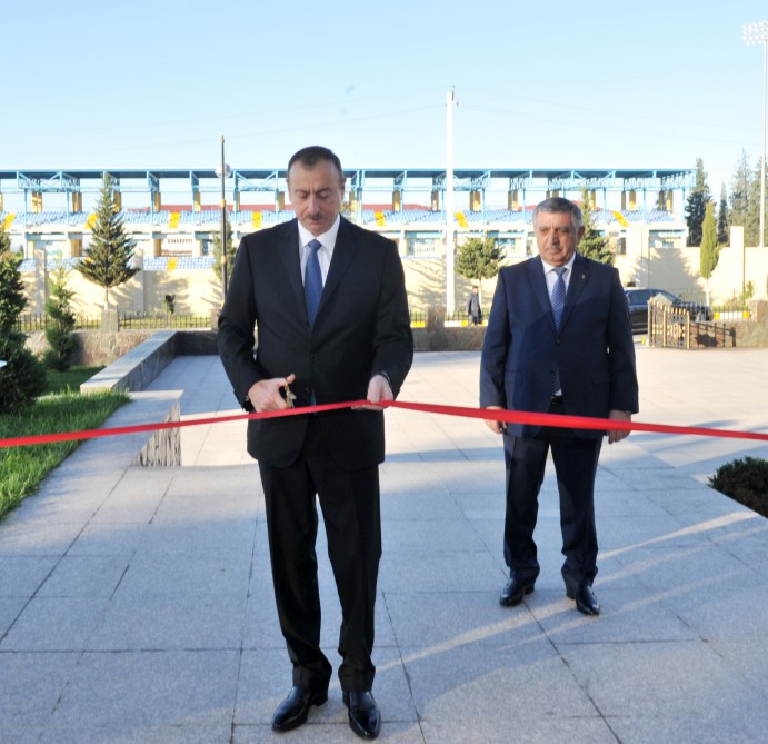 Президент Ильхам Алиев принял участие в открытии Центра Гейдара Алиева в городе Загатала