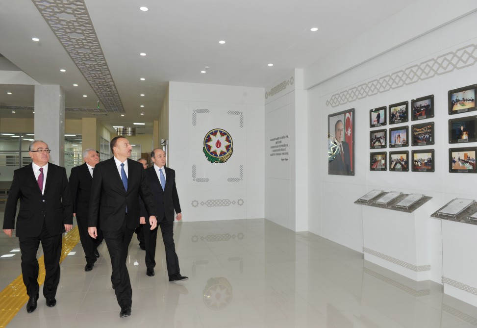 Azerbaijani president attends opening of new administrative building of Shaki Court Complex