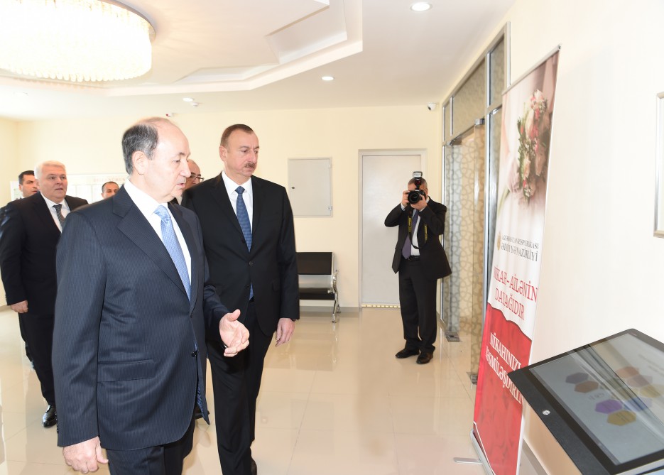 Azerbaijani president attends opening of new administrative building of Shaki Court Complex