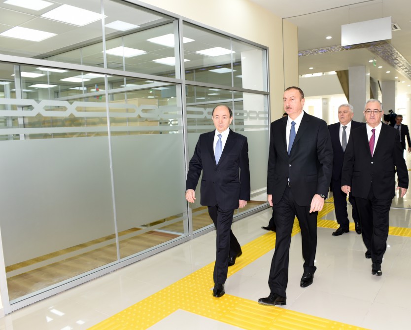 Azerbaijani president attends opening of new administrative building of Shaki Court Complex