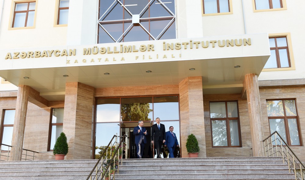 Ilham Aliyev attends opening of Azerbaijan Teachers Institute’s Zagatala branch