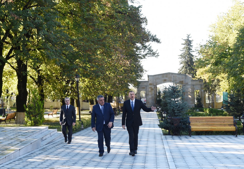 Prezident İlham Əliyev Zaqatala rayonuna səfərə gəlib (FOTO)