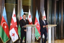 Presidents of Azerbaijan, Georgia make statements for press
