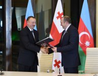 Президенты Азербайджана и Грузии подписали Совместную декларацию (ФОТО)