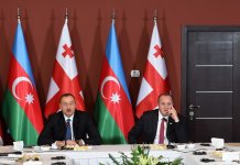 Azerbaijani, Georgian presidents visit "Tea house" training center in Marneuli