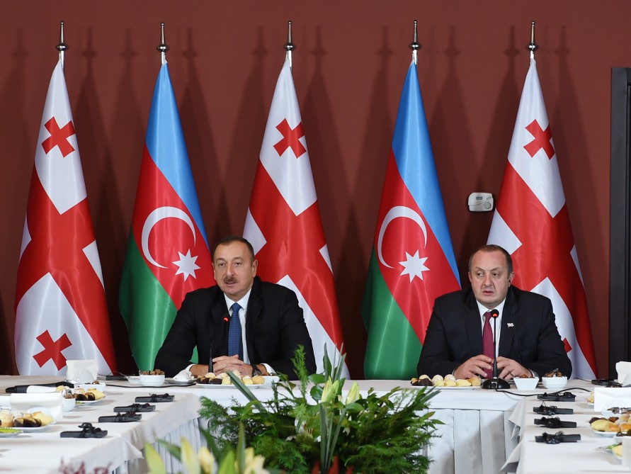 Azerbaijani, Georgian presidents visit "Tea house" training center in Marneuli