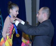 Награждены победители первого дня соревнований XXII Чемпионата и Первенства Баку по художественной гимнастике