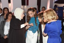 Azerbaijan’s First Lady visits exhibition at “G-20”-“Yurt” cultural area