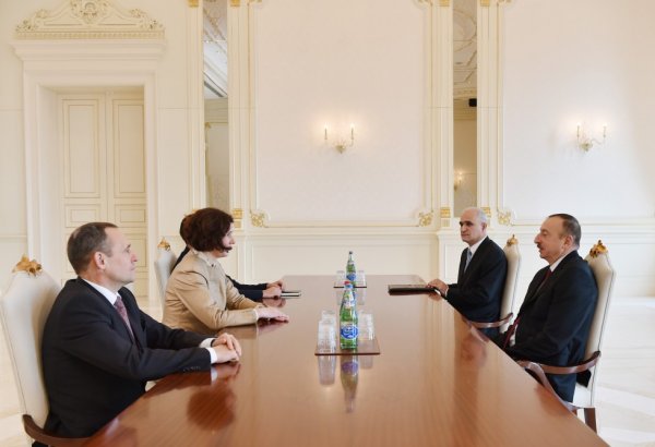 Prezident İlham Əliyev Latviyanın iqtisadiyyat nazirini qəbul edib