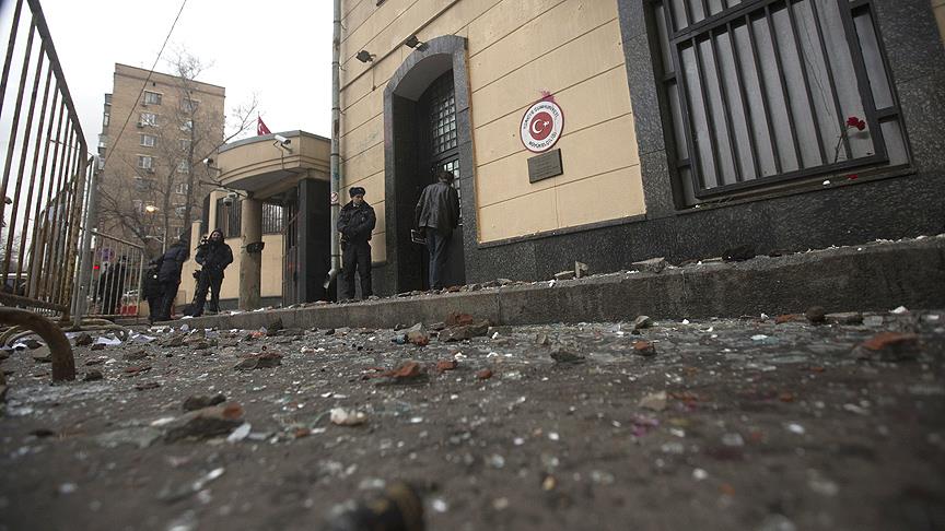 Türkiye'nin Moskova Büyükelçiliğine saldırı
