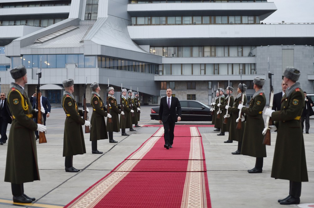 President Ilham Aliyev ends his official visit to Belarus