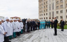 Azerbaijani president attends opening of Nakhchivan Autonomous Republic Hospital (PHOTO)