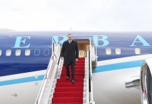 Prezident İlham Əliyev Naxçıvana səfərə gəlib (FOTO)