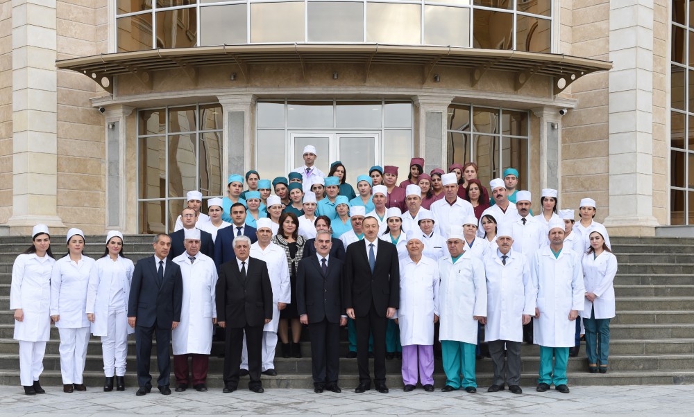 Azerbaijani president attends opening of Nakhchivan Autonomous Republic Hospital (PHOTO)