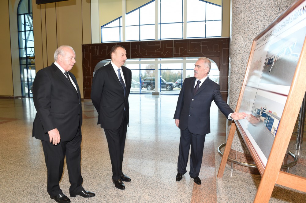 Azerbaijani president reviews Nakhchivan International Airport after reconstruction (PHOTO)