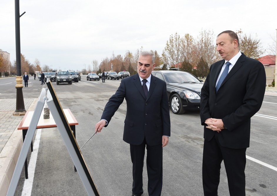 Prezident İlham Əliyev Naxçıvanda avtomobil yolunun açılışında iştirak edib (FOTO)