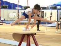 Bakıda kişi idman gimnastikası üzrə çoxnövçülükdə yarışlar başlayıb (FOTO)