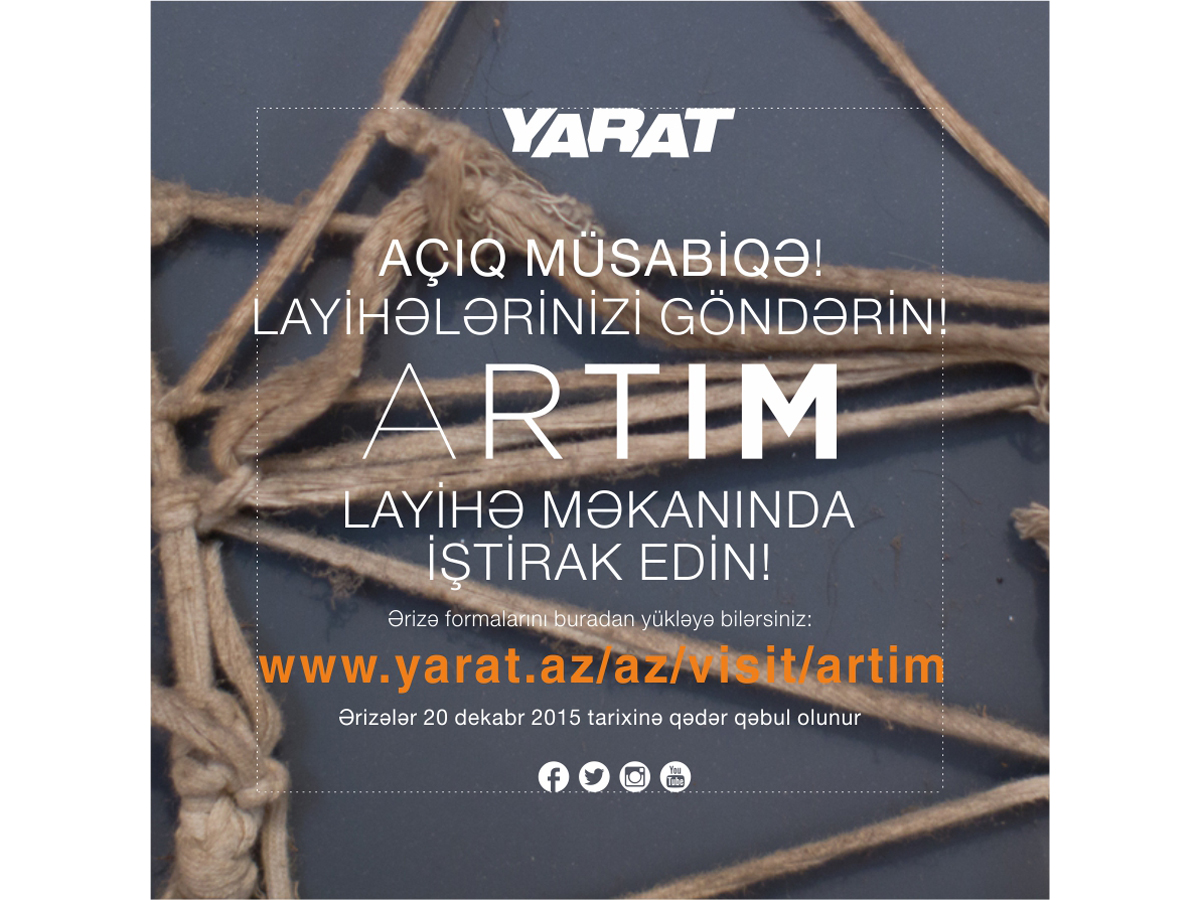YARAT Contemporary Art Space calls Azerbaijani artists to participate in grassroots arts initiatives project