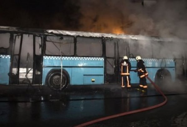 Muğla'da tur otobüsü yandı